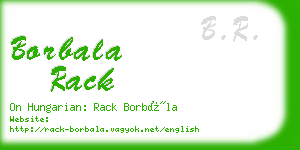 borbala rack business card